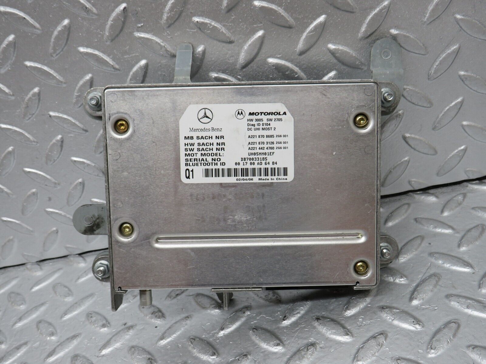 35152 Mercedes-Benz W221 Bluetooth Telephone Module Unit 2218708685 2215454604