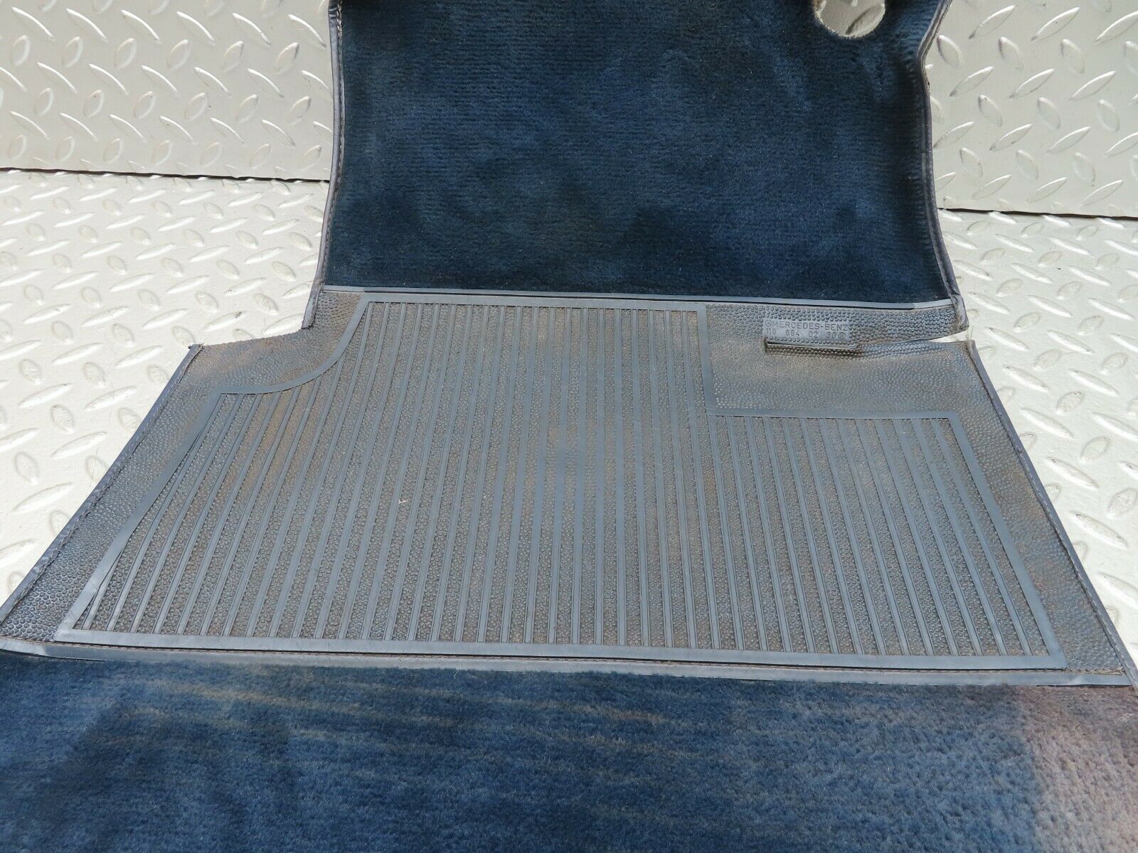 17899 Mercedes-Benz W116 450SEL Front Right Floor Carpet Blue 1166840230