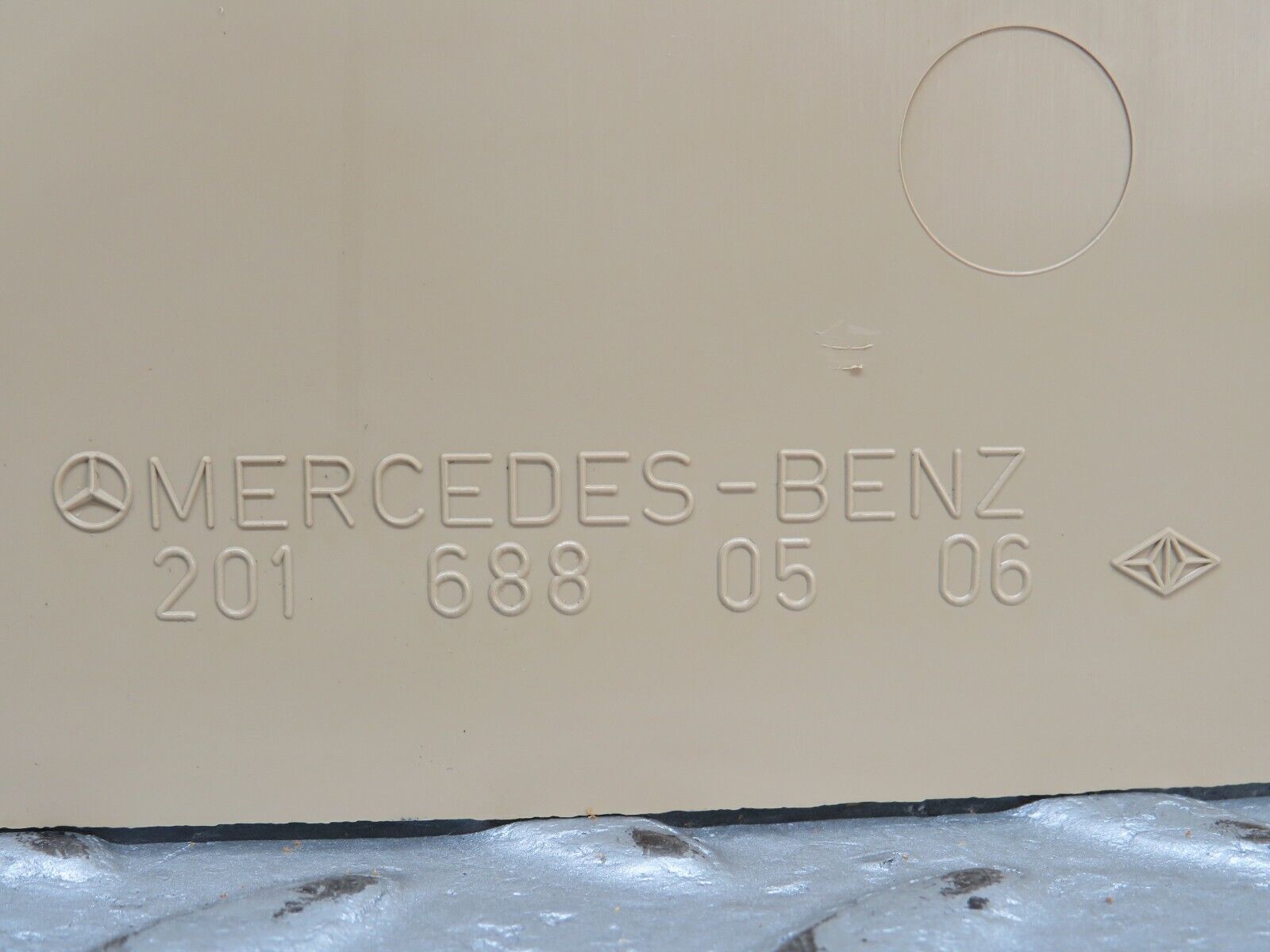 36483 Mercedes-Benz W201 190E 2.0L Kick Panel Left Side Beige 2016880506