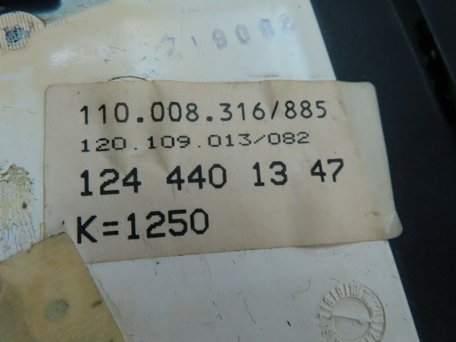 6558 Mercedes-Benz S124 E220 Wagon Instrument Cluster 1244401347