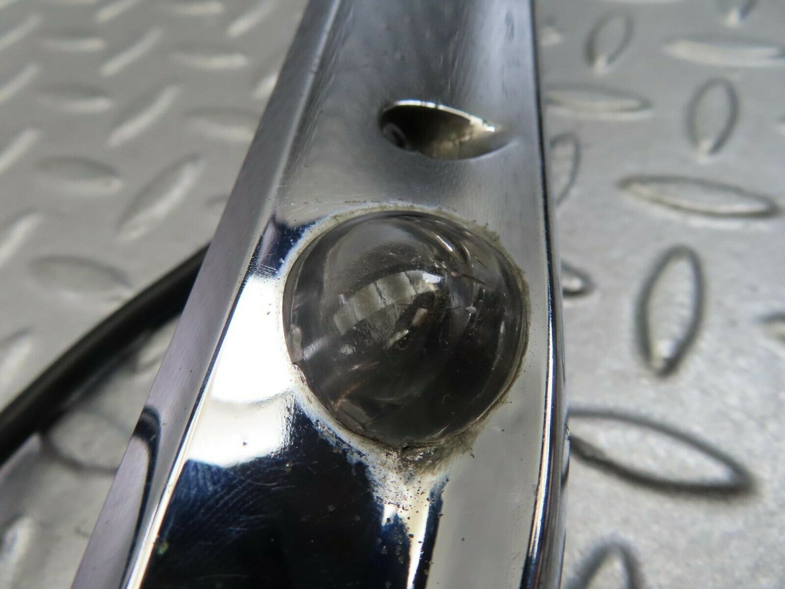 8181 Mercedes-Benz W108 number Plate Light Trunk Lid Chrome