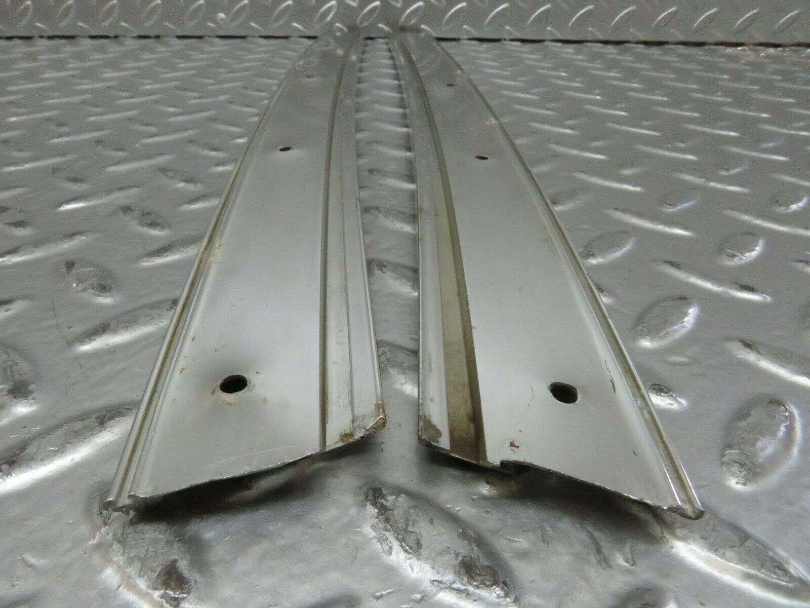 23820 Mercedes-Benz C107 450SLC Coupe A Pillar Chrome Moulding Trim Pair