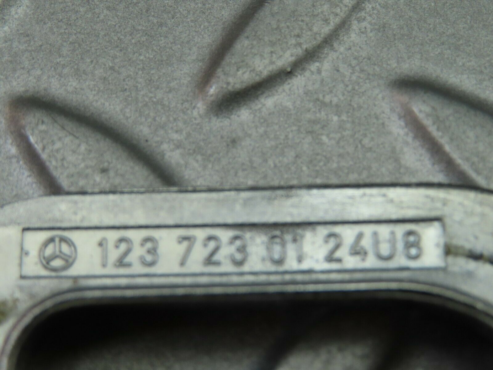 6073 Mercedes-Benz W126 380SE Left Interior Chrome Door Latch Trim 1237230124