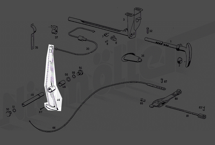 3636 Mercedes-Benz W108 280SE Brake Arm