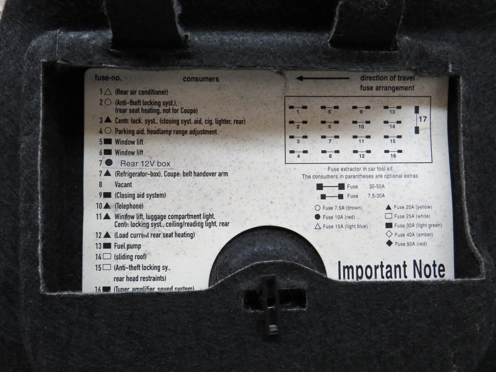 24708 Mercedes-Benz W140 S320 Trunk Cover Panel Right Side 1406905408