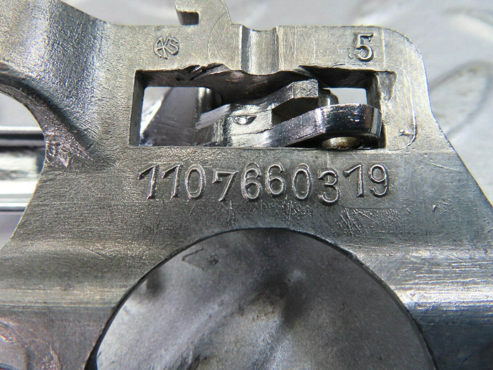 8986 Mercedes-Benz W114 Left Interior Door Handle Chrome 1107660319