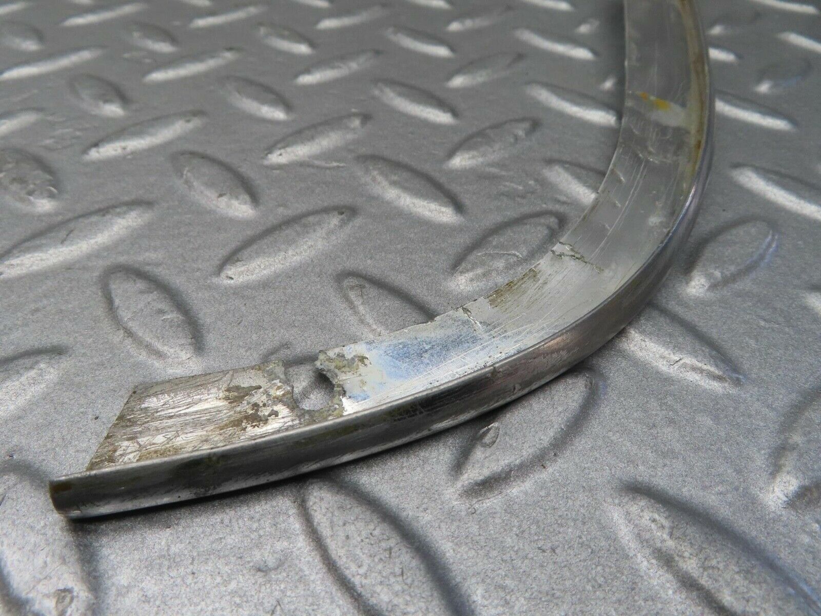 14215 Mercedes-Benz W116 350SE Headlight Upper Chrome Fender Wing Trim Pair