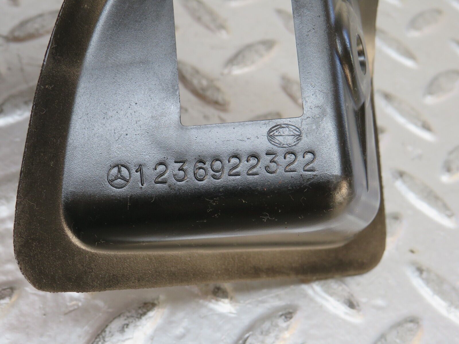 28273 Mercedes-Benz S123 240D Wagon Rear Seat Latch Cover Left 1236922322