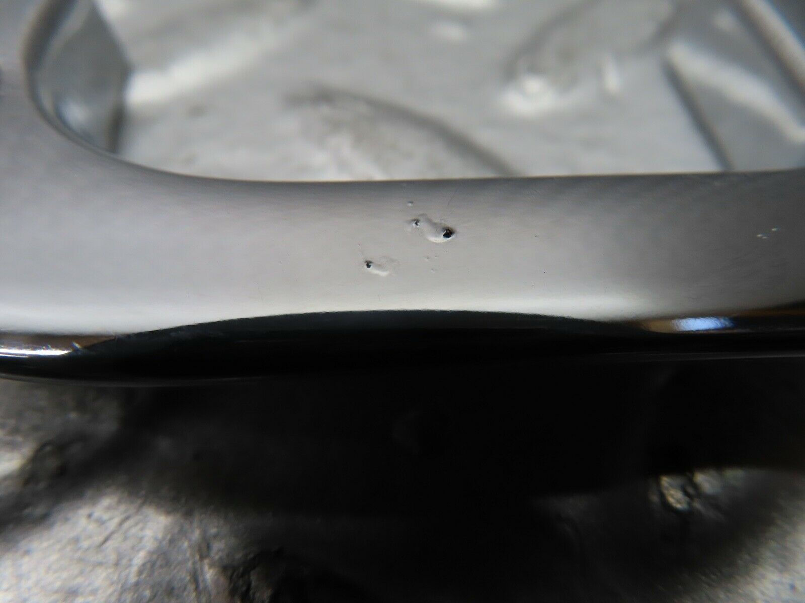 21490 Mercedes-Benz W126 300SE Right Chrome Door Latch Trim 1237230224