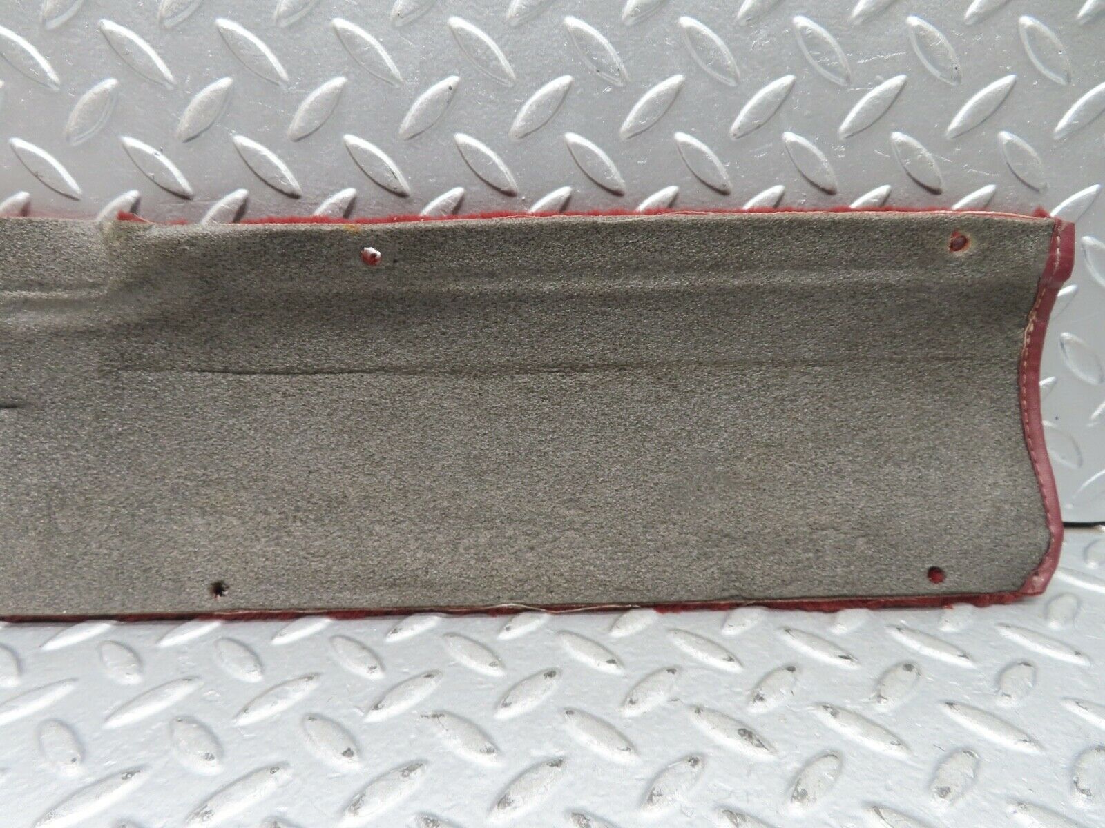 21601 Mercedes-Benz W126 300SE Rear Left Door Sill Carpet Burgundy Red