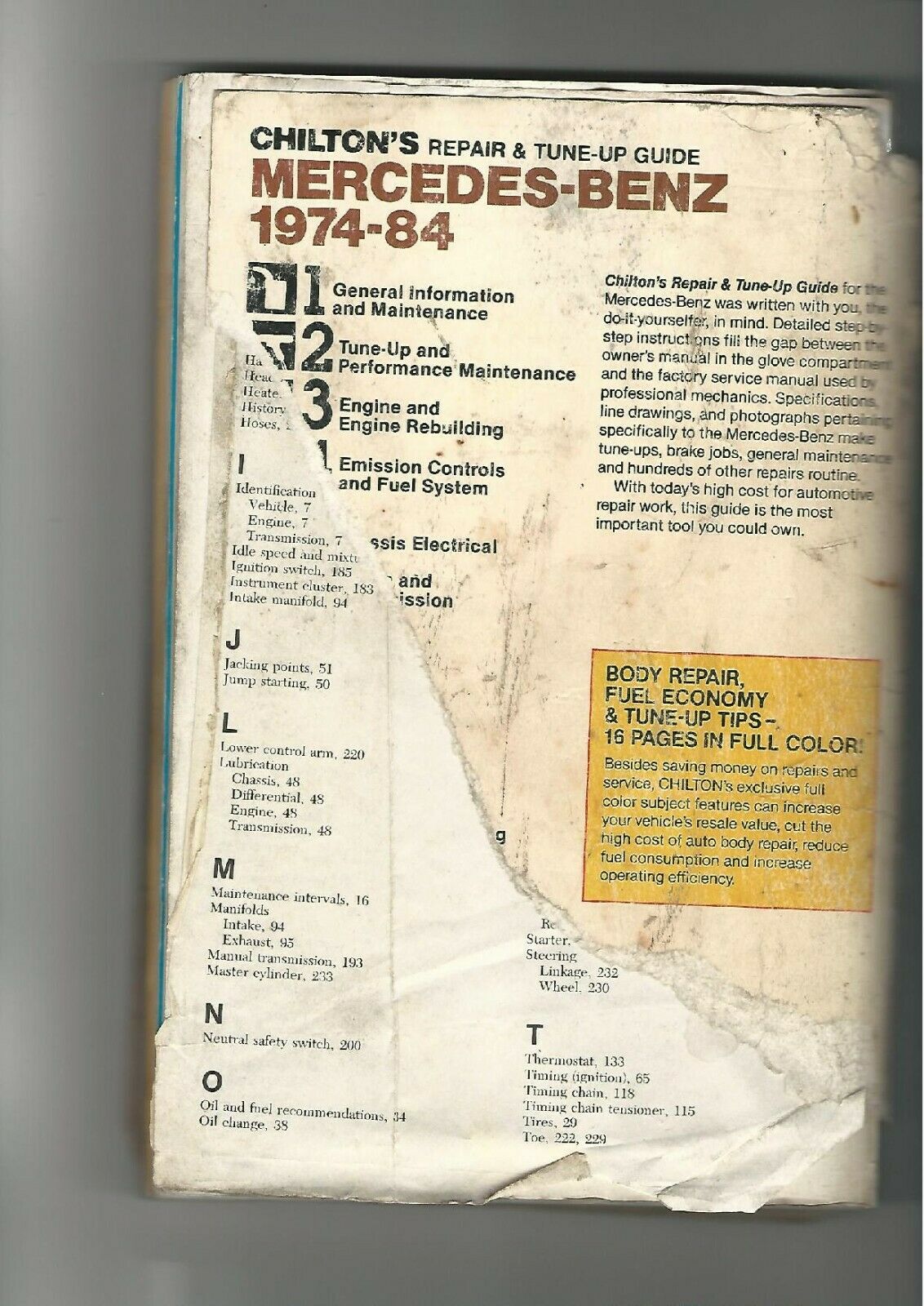 3015 Repair and Tune-up Guide for Mercedes-Benz 1974-84