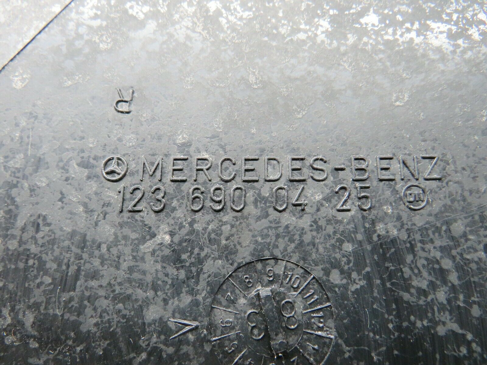 23962 Mercedes-Benz W123 280E C Pillar Cover Panel Right Side Beige 1236900425