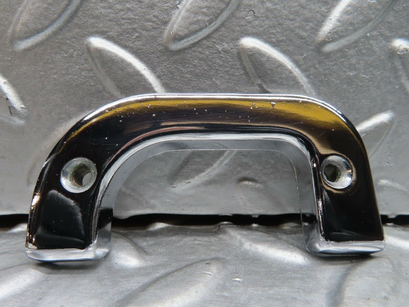 21083 Mercedes-Benz W123 230E Left Chrome Door Latch Trim 1237230124