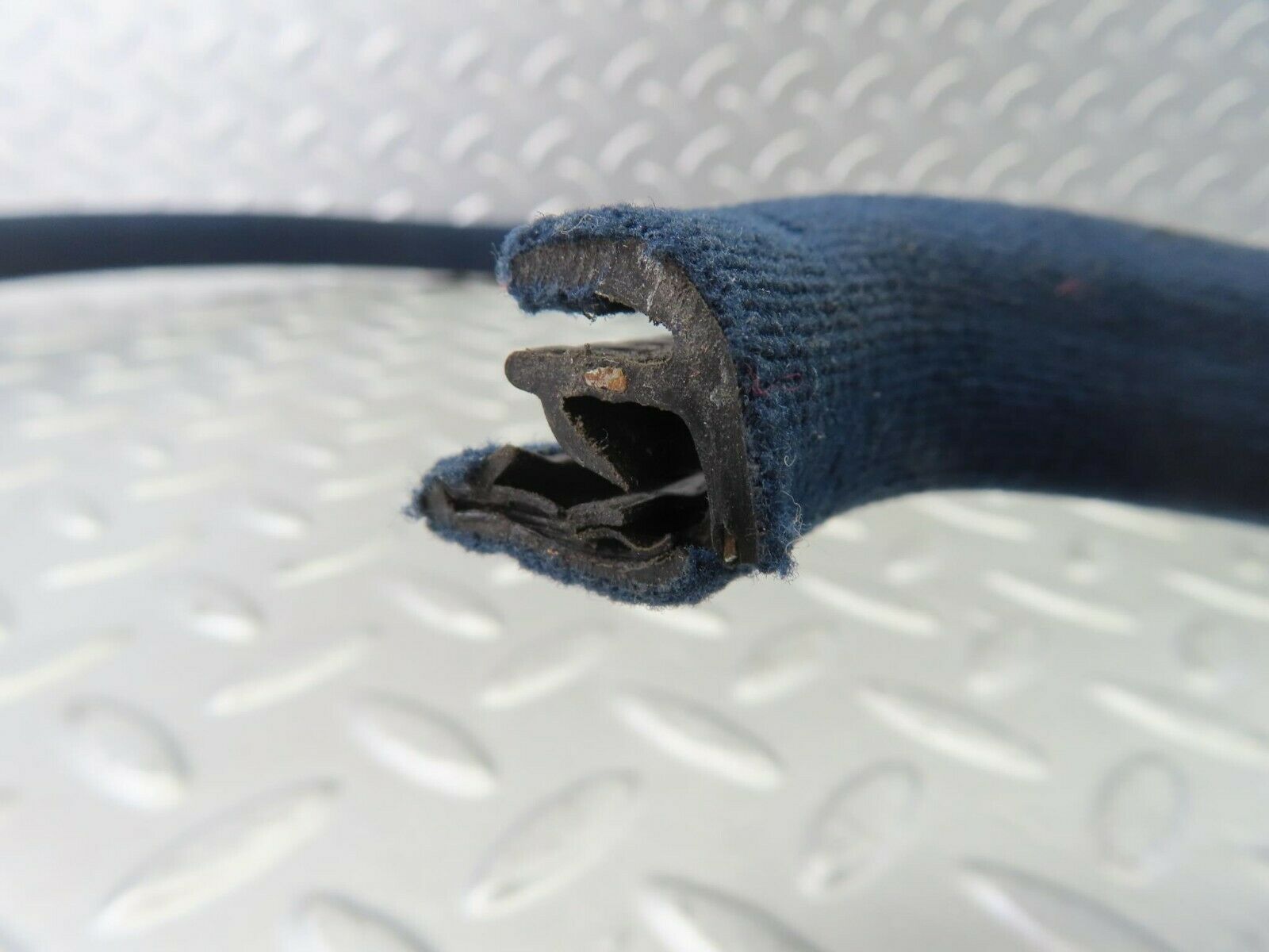 10336 Mercedes-Benz W201 190E Rear Right Cloth Covered Door Seal Blue