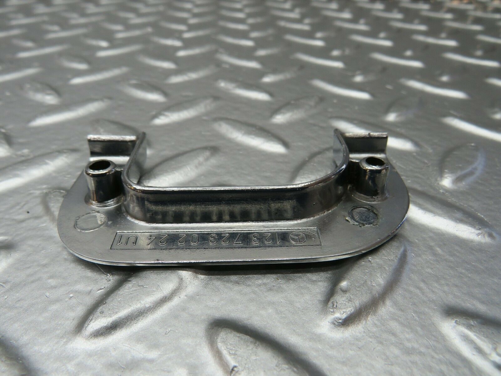 23993 Mercedes-Benz W123 280E Right Interior Chrome Door Latch Trim 1237230224