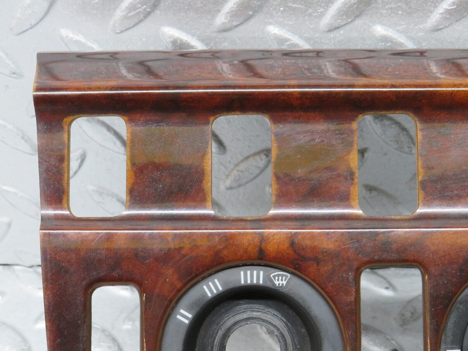 37946 Mercedes-Benz A124 320E Cabriolet Heater Control Panel Wood Trim 1246830275