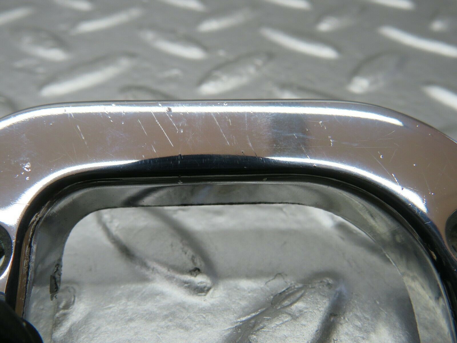 23992 Mercedes-Benz W123 280E Right Interior Chrome Door Latch Trim 1237230224