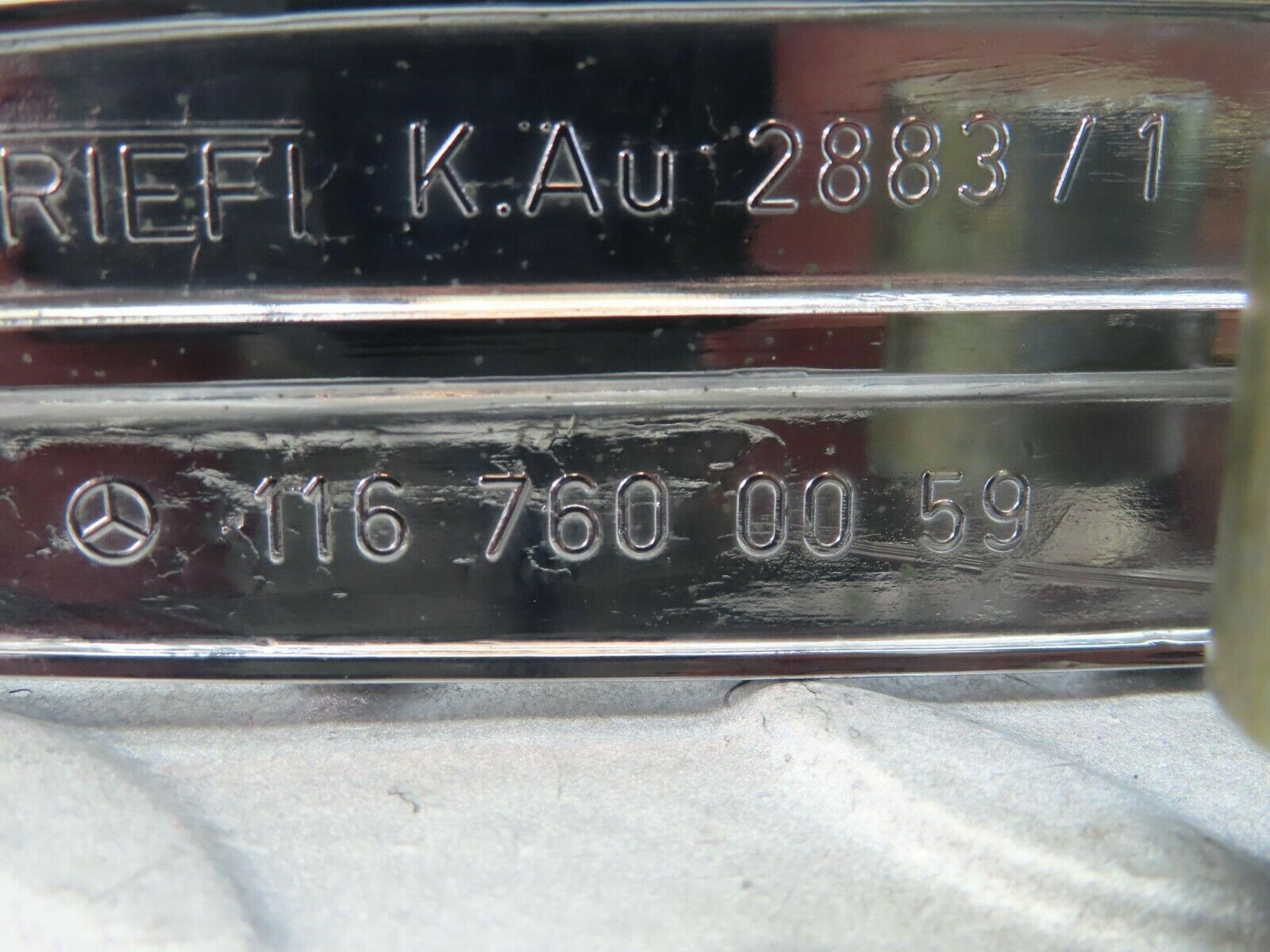 8747 Mercedes-Benz W116 Chrome Door Handle Rear Right 1167600059