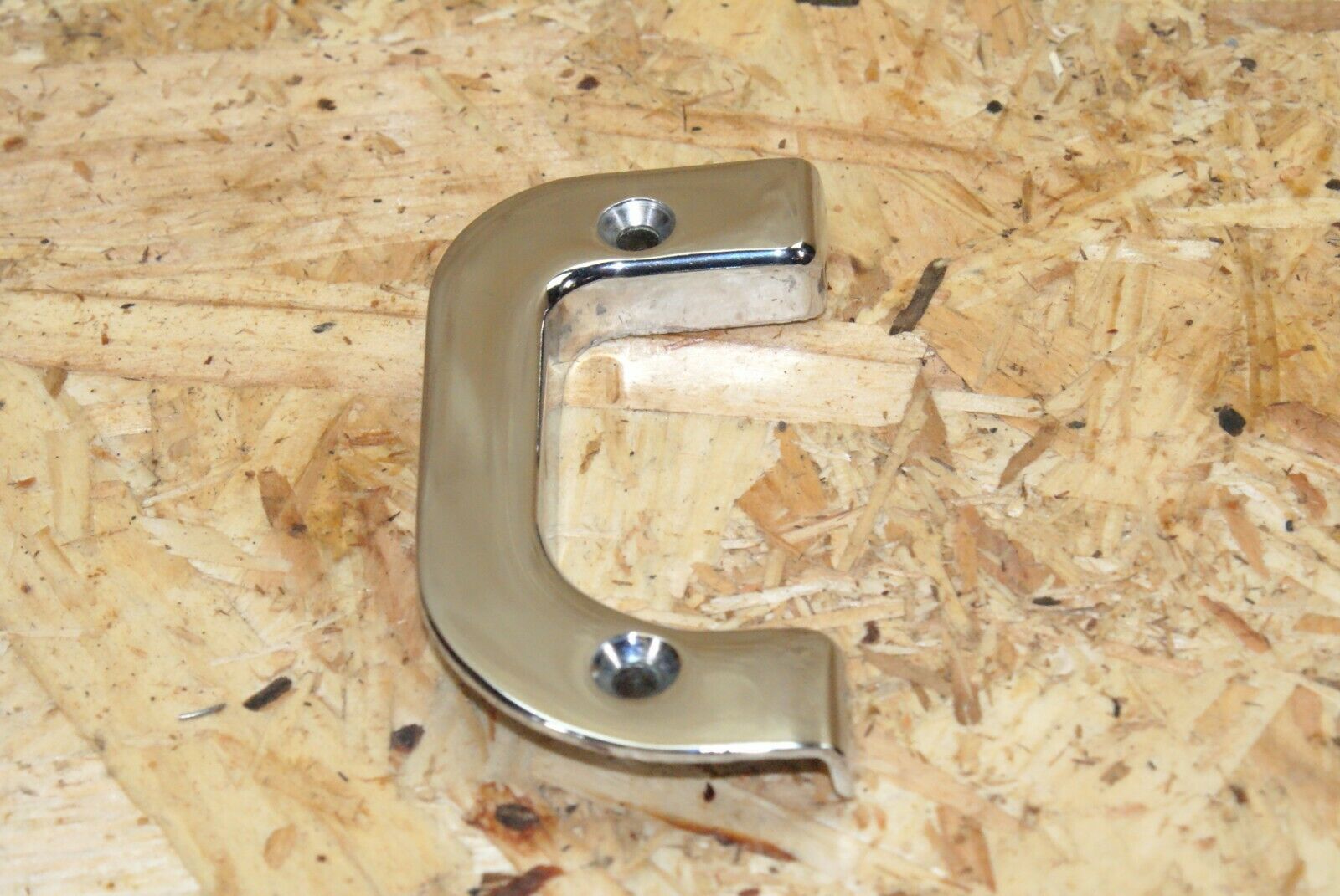 2314 Mercedes-Benz W123 280E Left Interior Chrome Door Latch Trim 1237230124