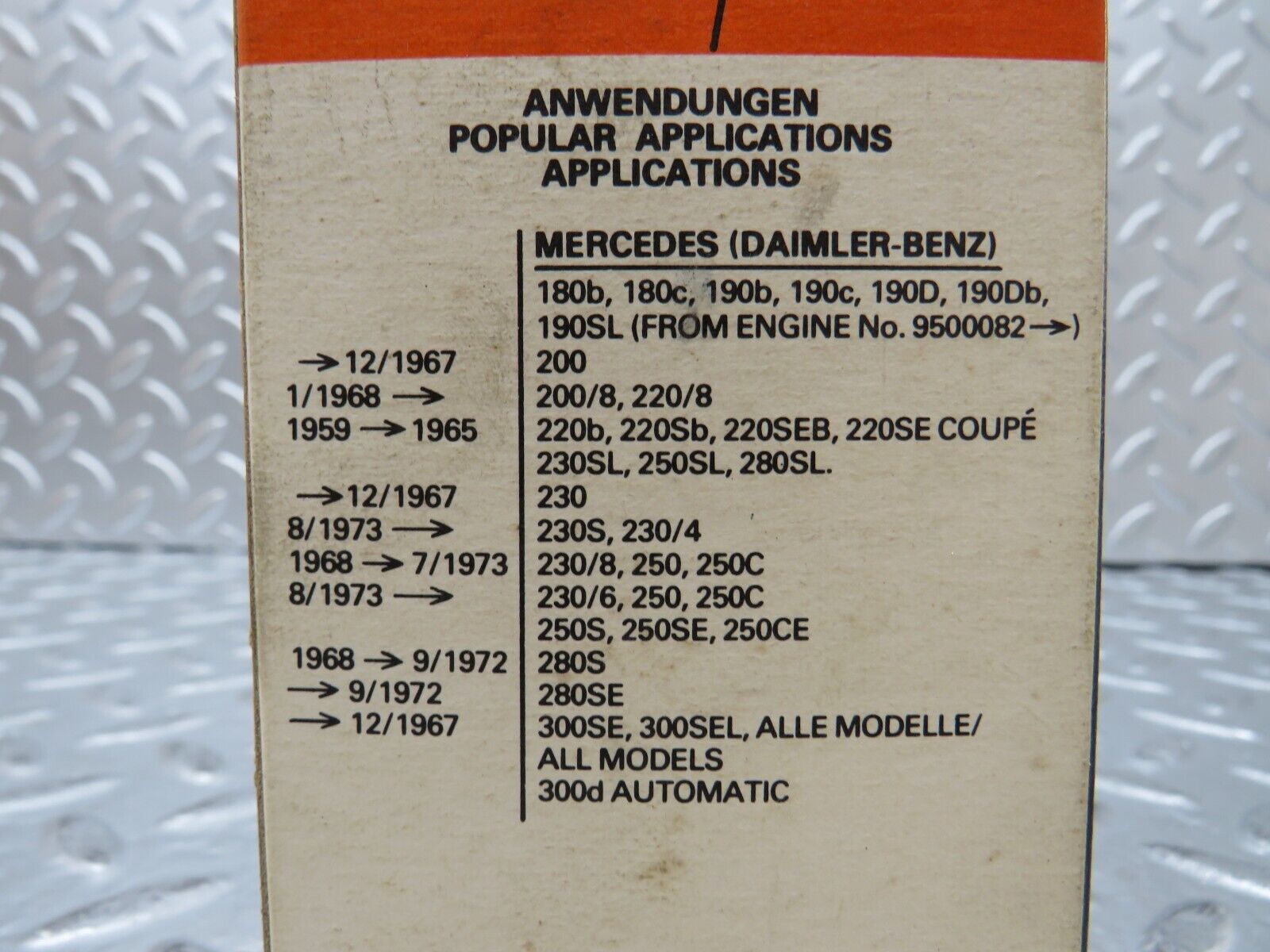 27076 Mercedes-Benz W123 280E Oil Filter CH962PL