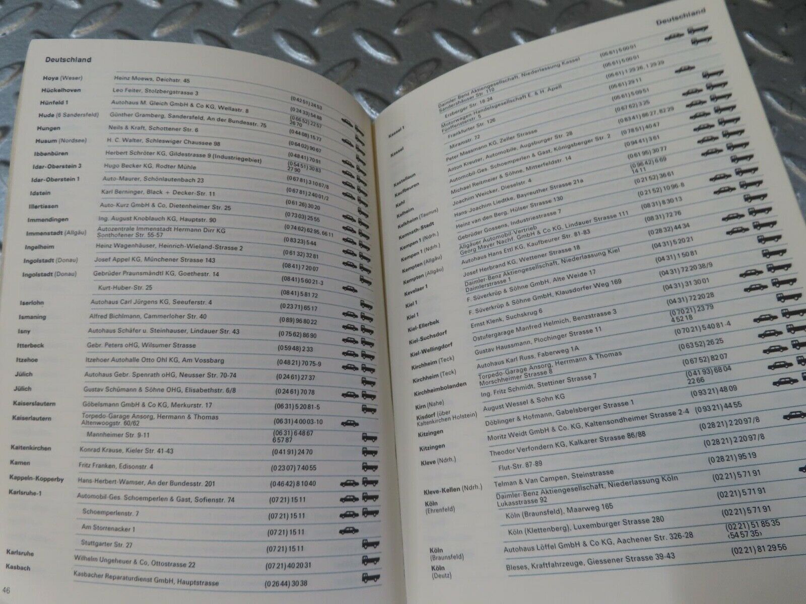 13105 Mercedes-Benz Service Stations Book Europa