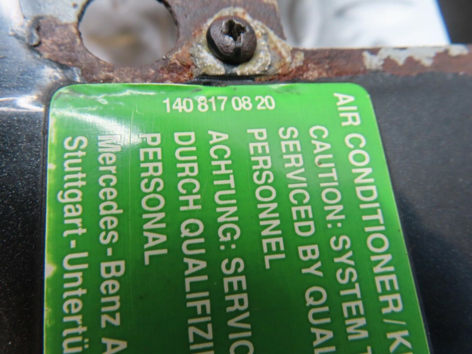 15156 Mercedes-Benz W140 S320 Radiator Top Cover Panel 1408170820