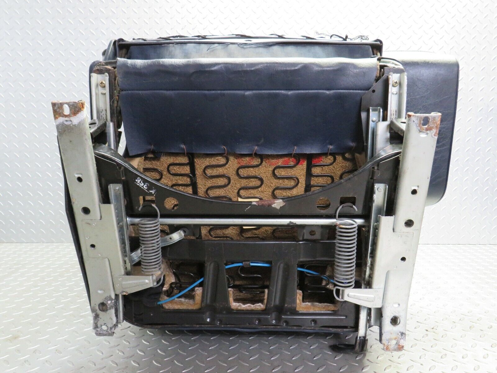 23042 Mercedes-Benz C123 230CE Coupe Front Left Seat Blue Half Leather