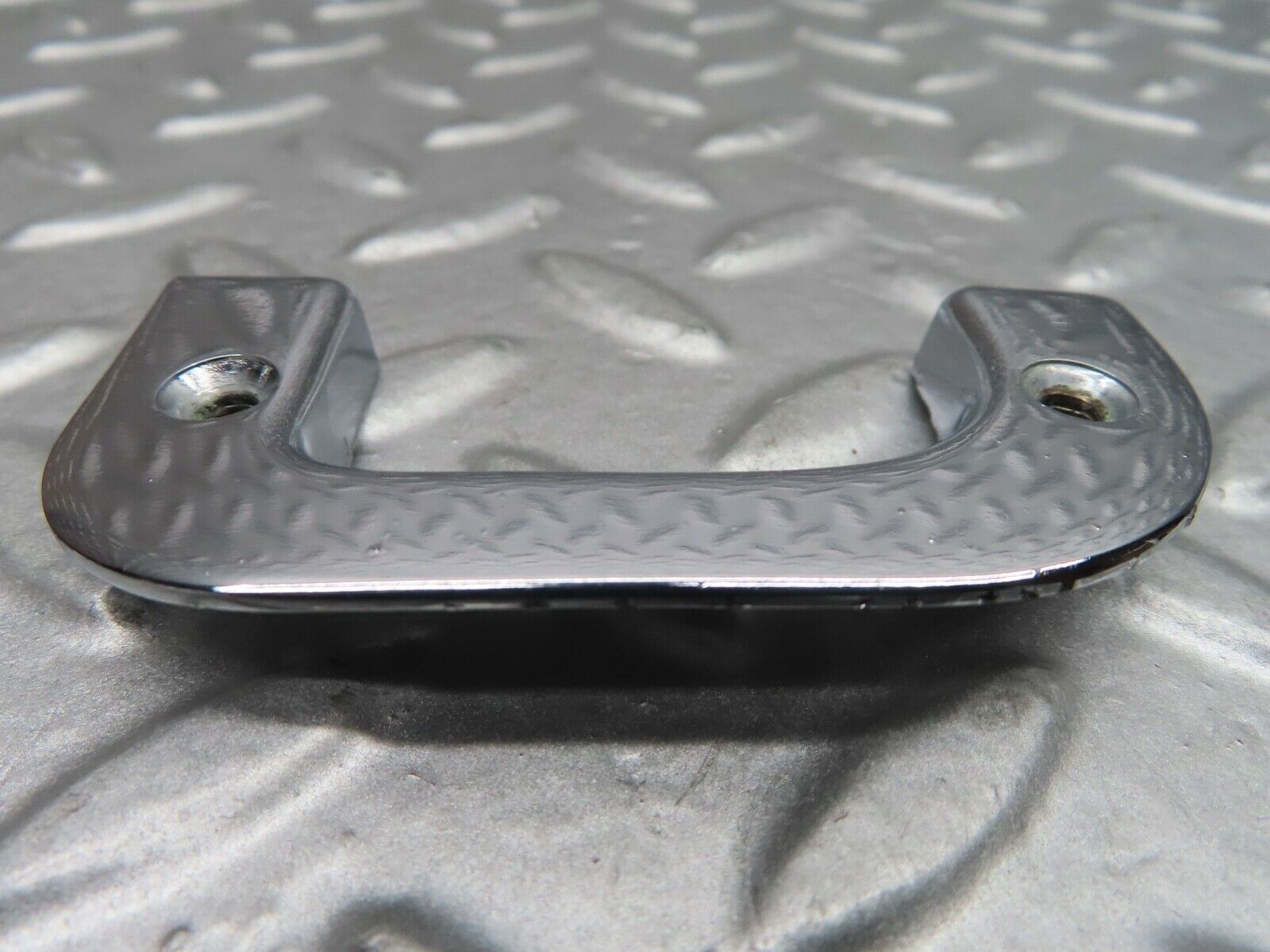 21083 Mercedes-Benz W123 230E Left Chrome Door Latch Trim 1237230124