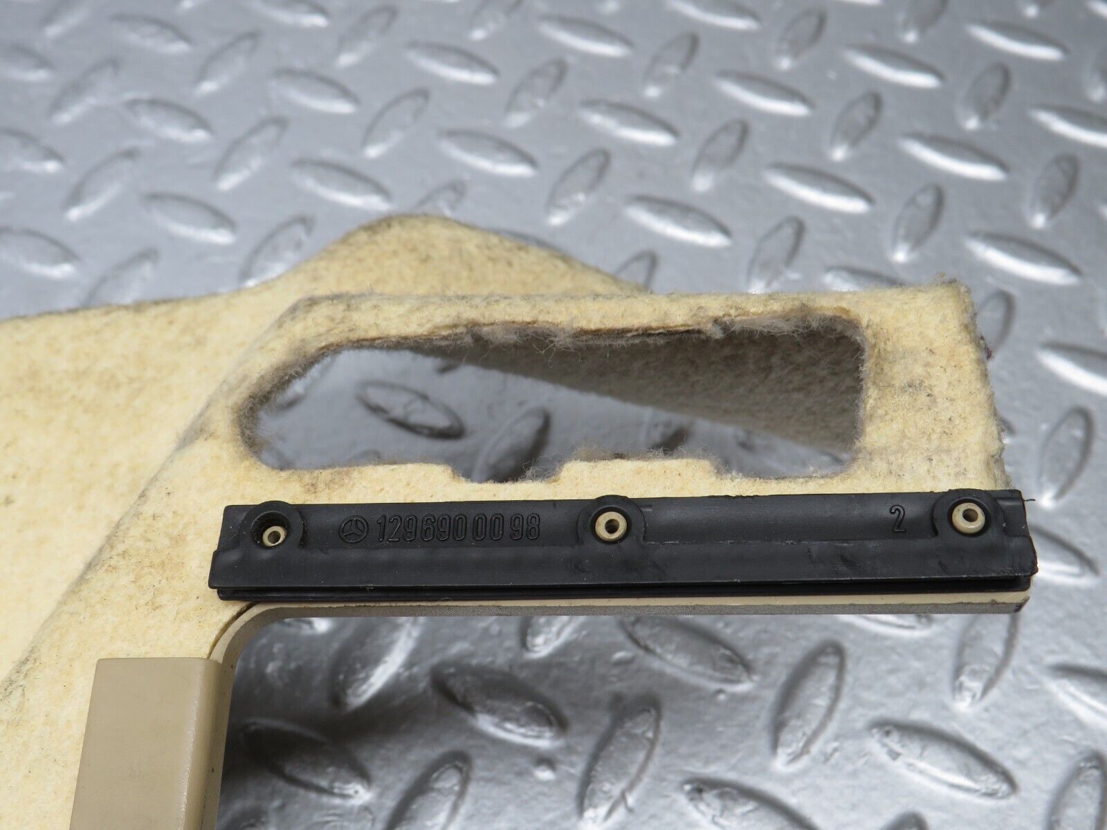 38280 Mercedes-Benz R129 280SL Coupe Fuel Tank Cover Carpet Beige 1296900098