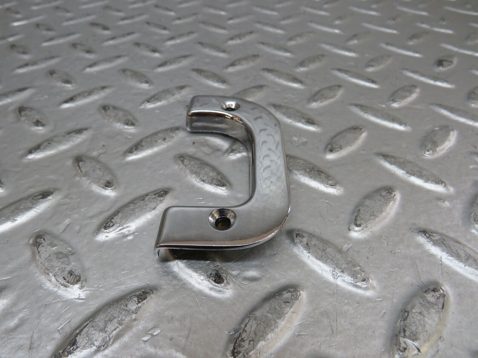 27168 Mercedes-Benz W123 280E Left Interior Chrome Door Latch Trim 1237230124