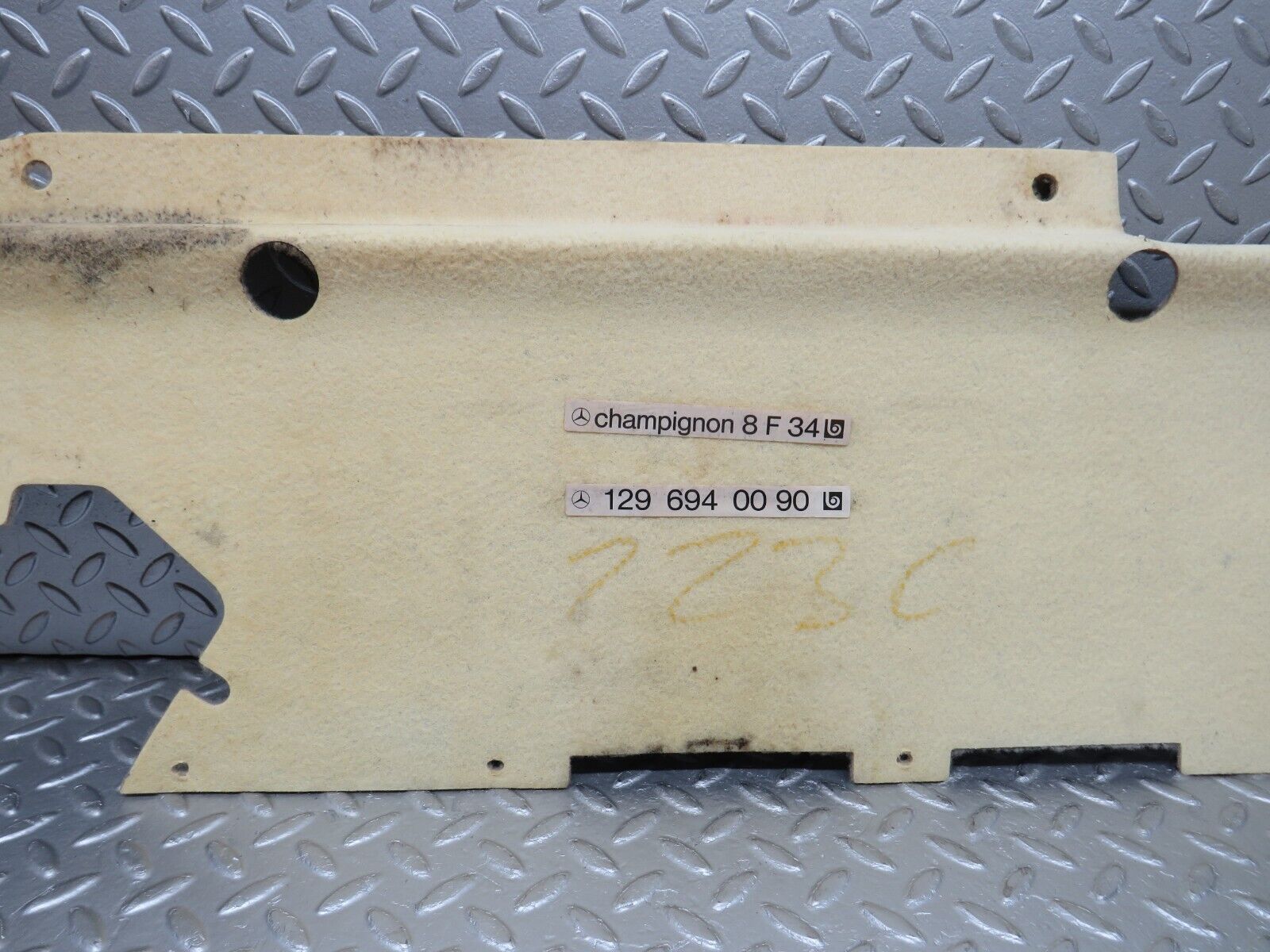 38281 Mercedes-Benz R129 280SL Coupe Boot Rear Carpet Cover Beige 1296940090