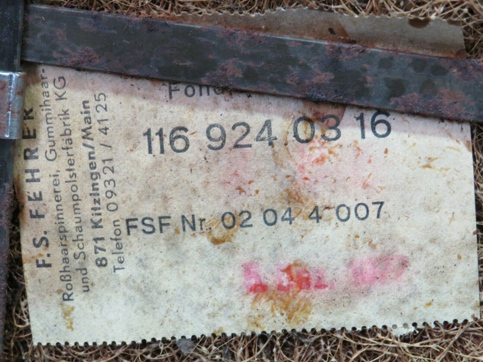 23276 Mercedes-Benz W116 350SE Rear Seat Half Leather Blue 1169240316