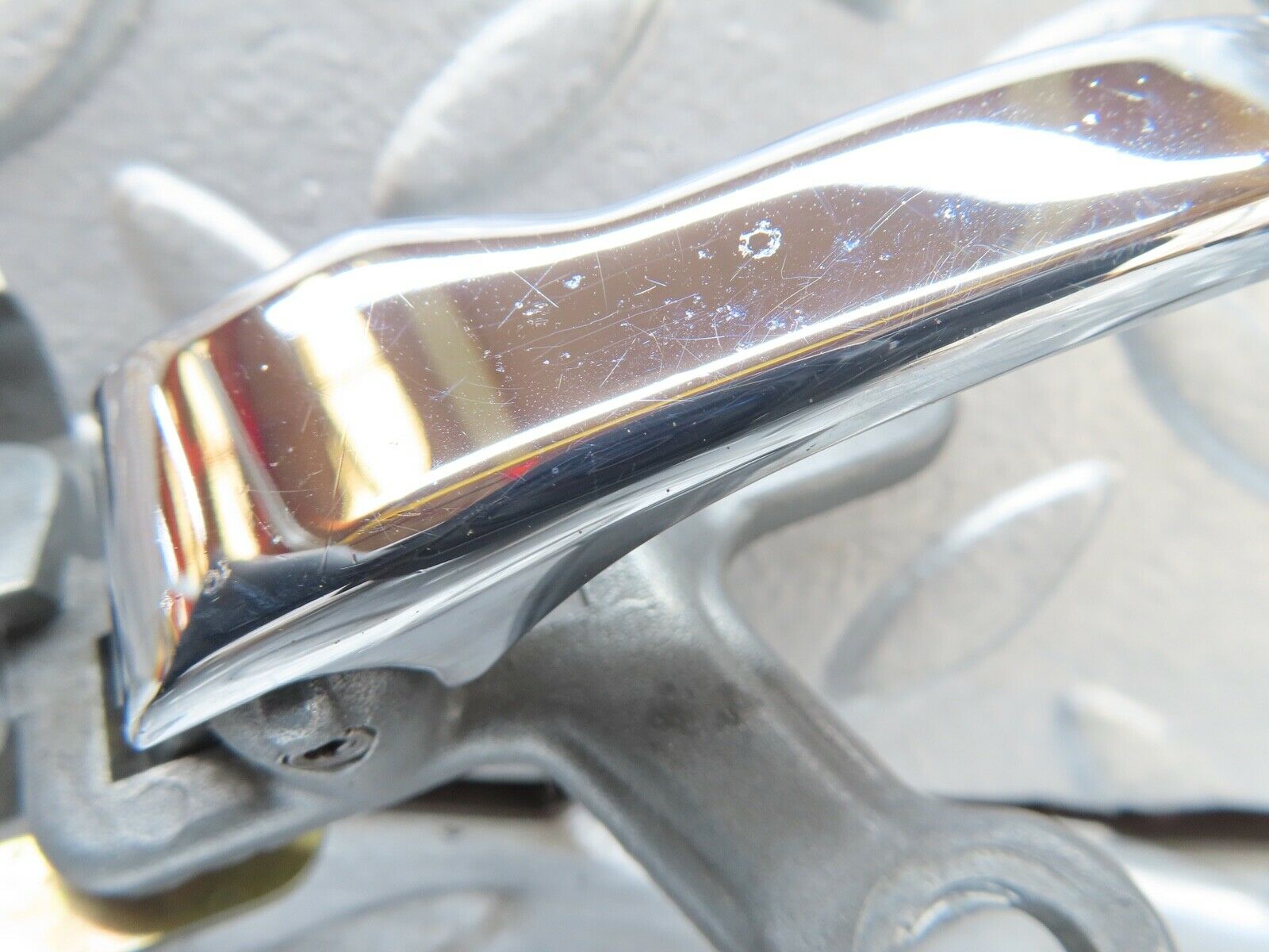 17570 Mercedes-Benz W116 450SEL Rear Left Interior Chrome Door Handle