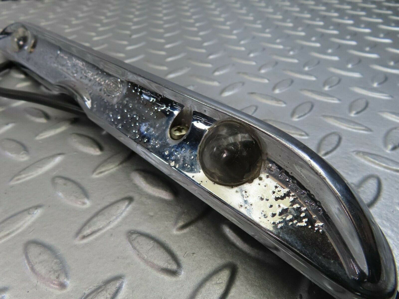 9044 Mercedes-Benz W108 number Plate Light Trunk Lid Chrome