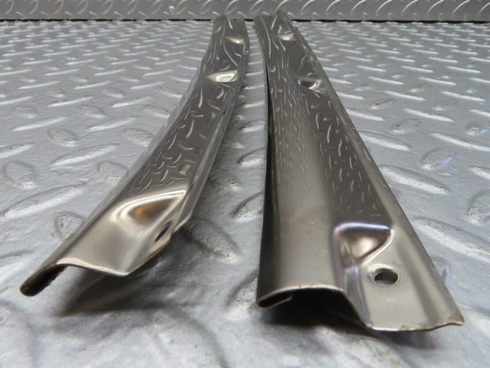 20067 Mercedes-Benz R129 300SL Coupe Folding Top Rail Chrome Trim Cover Pair