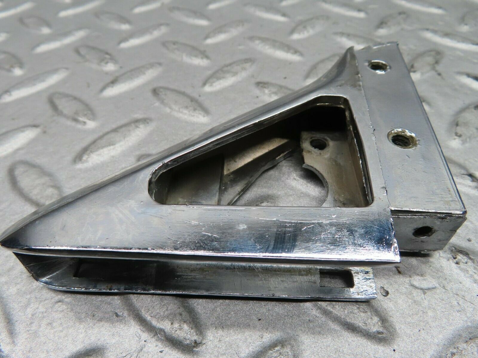 16623 Mercedes-Benz C107 380SLC Right Wing Mirror Triangle Chrome Bracket
