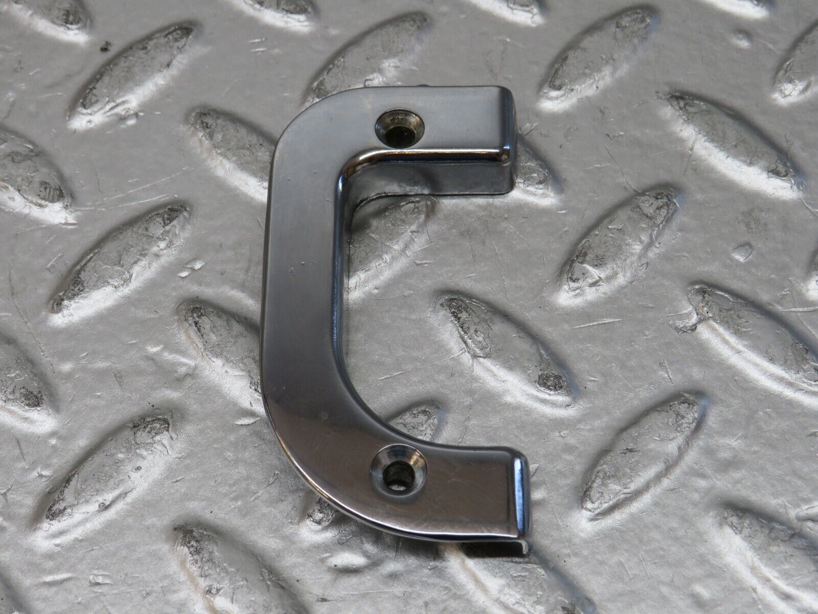 26801 Mercedes-Benz W123 240D Left Interior Door Chrome Latch Trim 1237230124