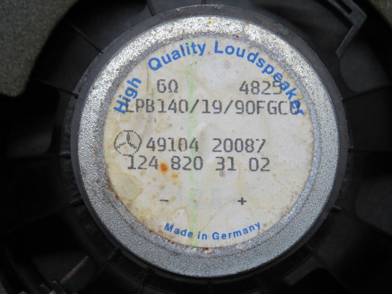 37865 Mercedes-Benz A124 320E Cabriolet Rear Left Door Speaker 1248203102