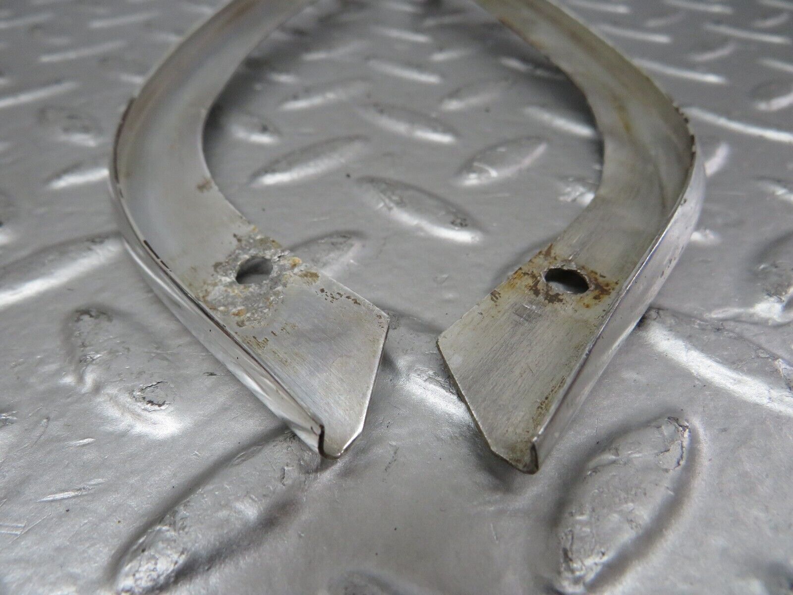 26030 Mercedes-Benz W116 450SE Headlight Upper Chrome Trim Pair