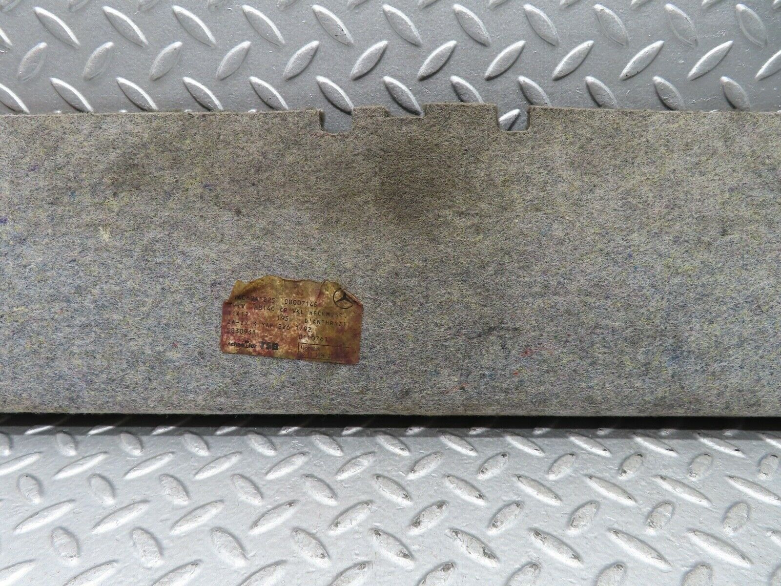 19425 Mercedes-Benz C140 CL420 Coupe Trunk Rear Cover Panel Grey 1406941225