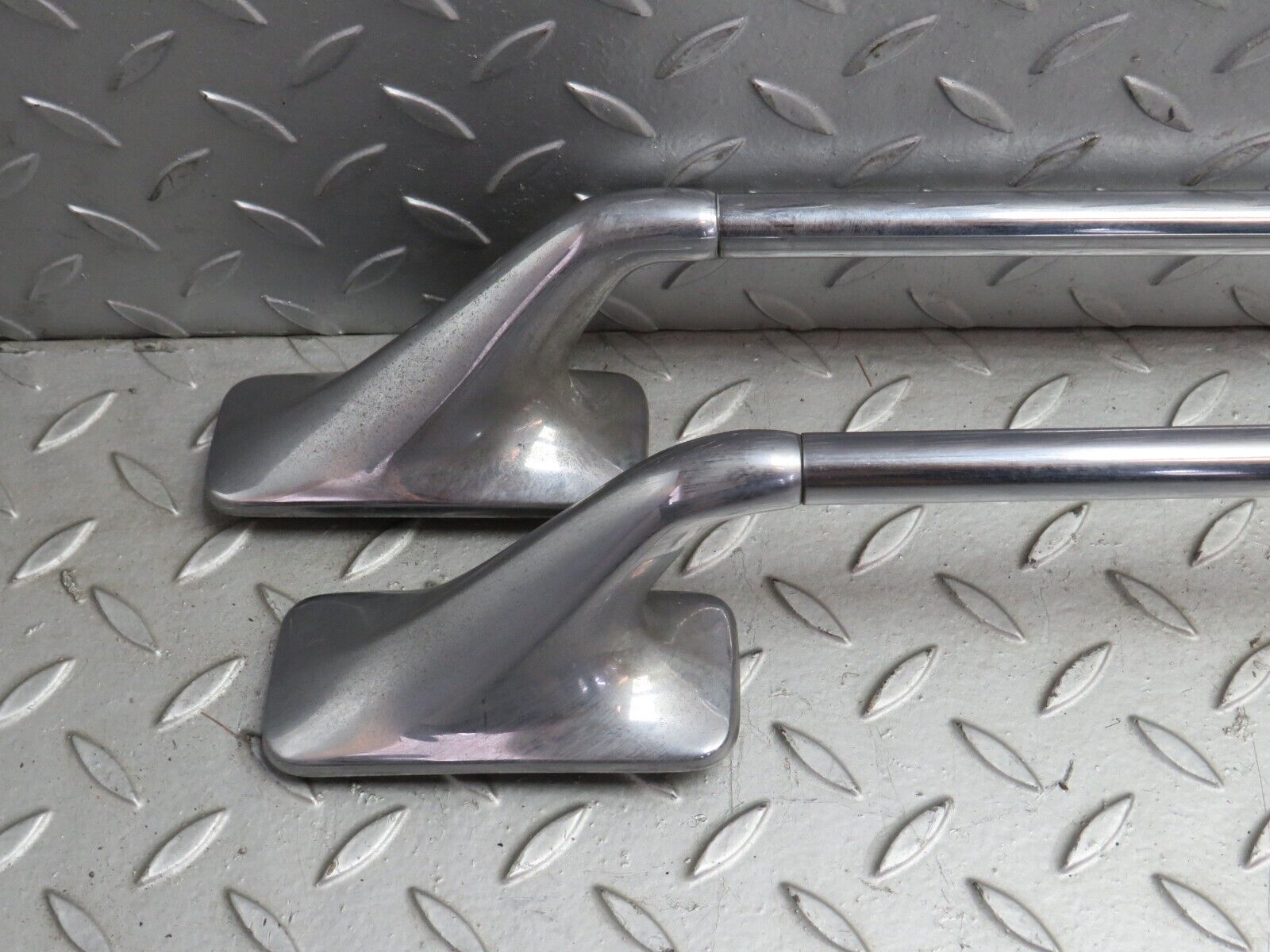 28226 Mercedes-Benz S123 240D Wagon Roof Rack Roof Chrome Bar Pair 1238420714