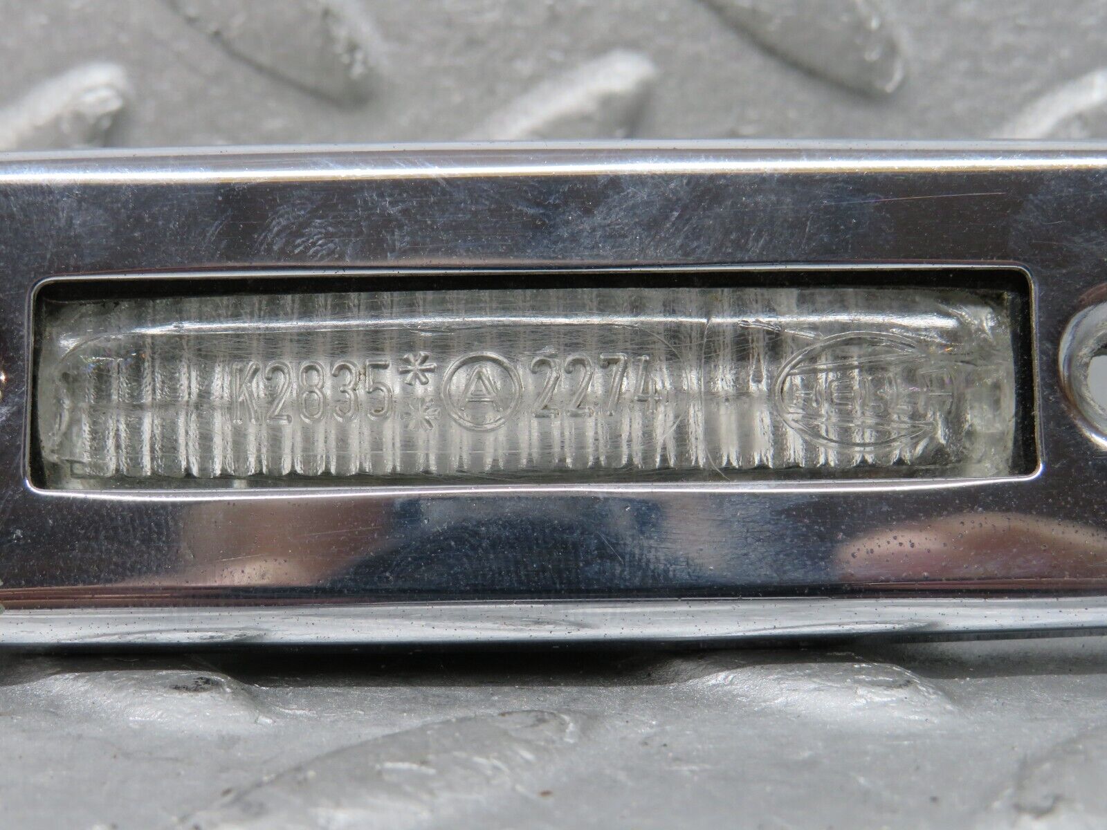 37342 Mercedes-Benz W109 300SEL number Plate Light Chrome Hella