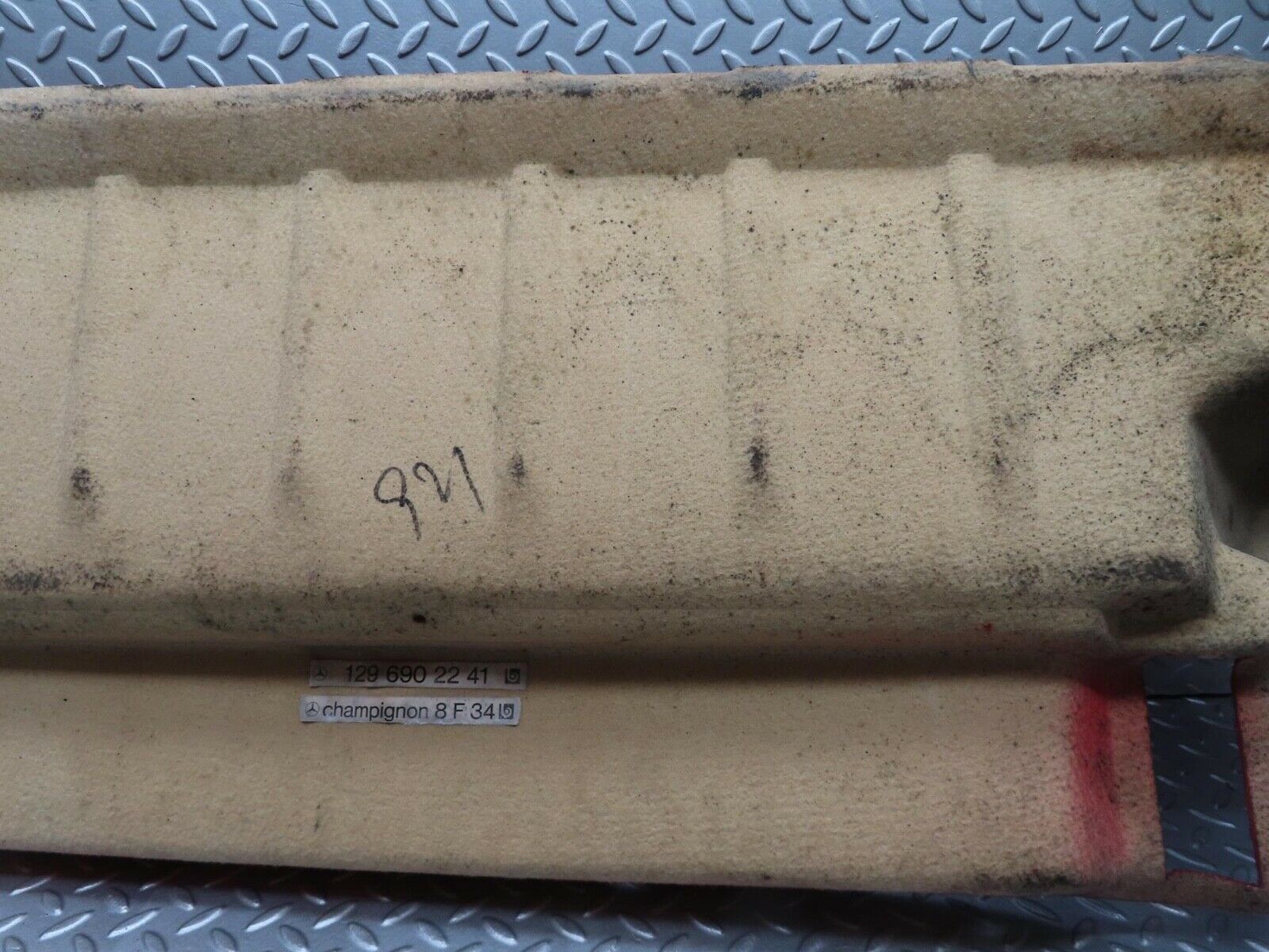 11860 Mercedes-Benz R129 300SL Coupe Trunk Carpet Fuel Tank Cover Red