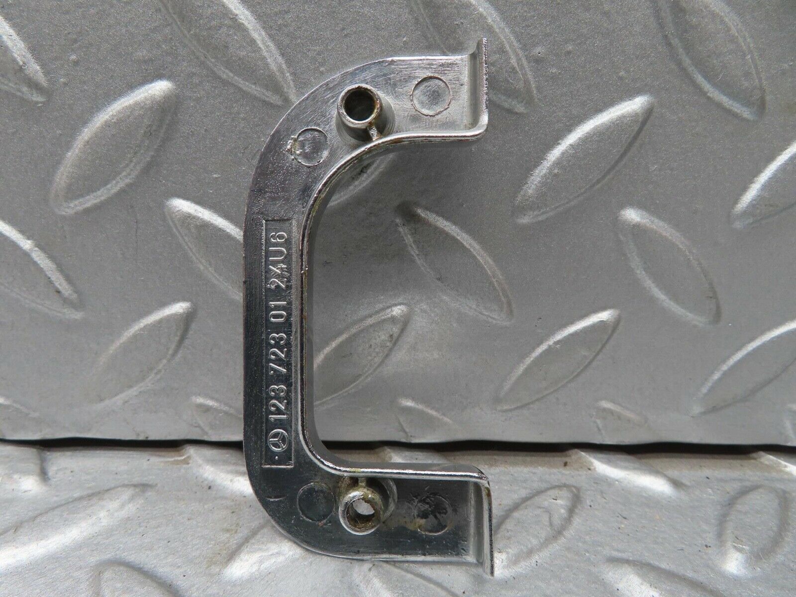 13555 Mercedes-Benz W123 200 Left Interior Chrome Door Latch Trim 1237230124