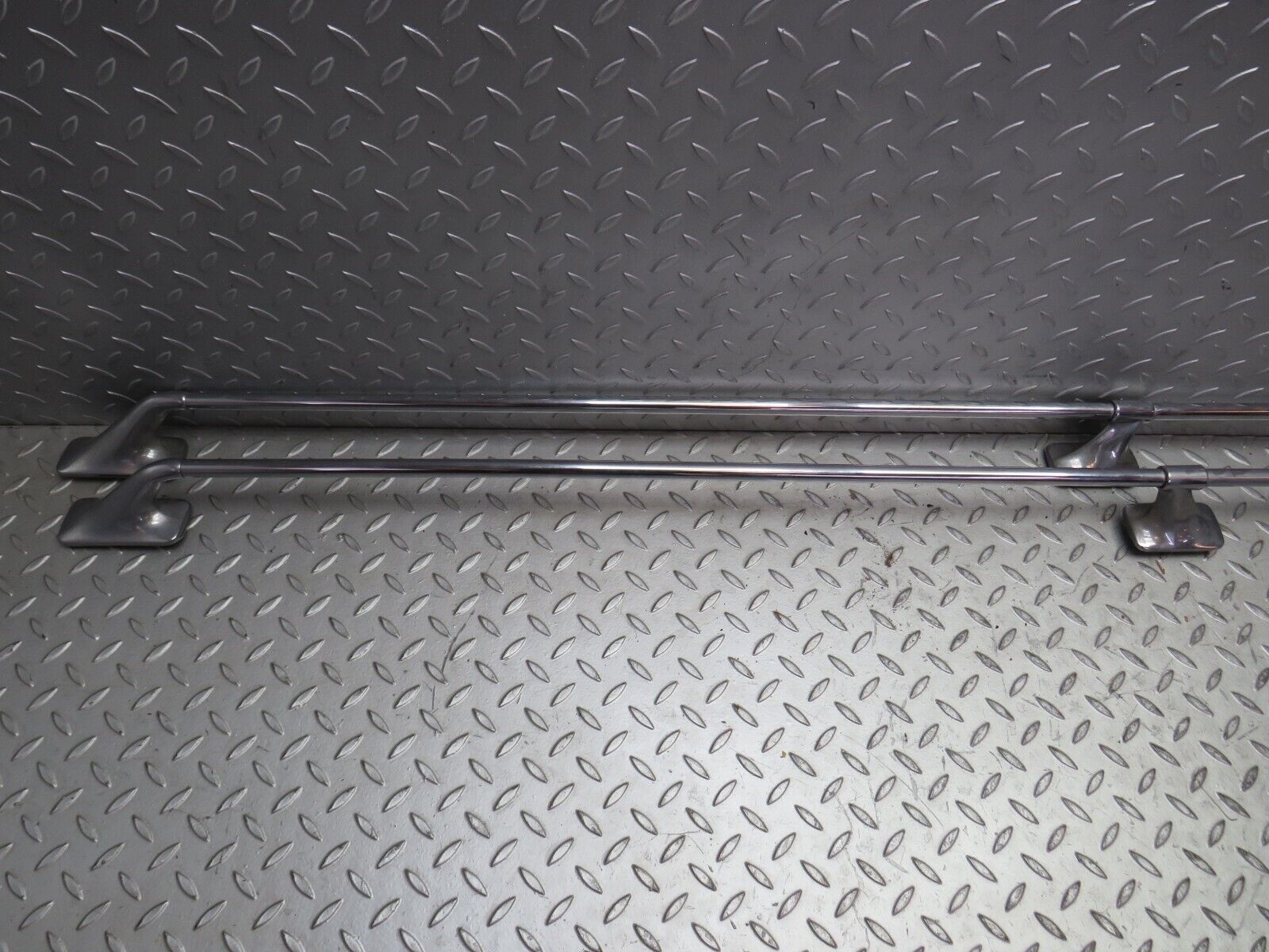 28226 Mercedes-Benz S123 240D Wagon Roof Rack Roof Chrome Bar Pair 1238420714