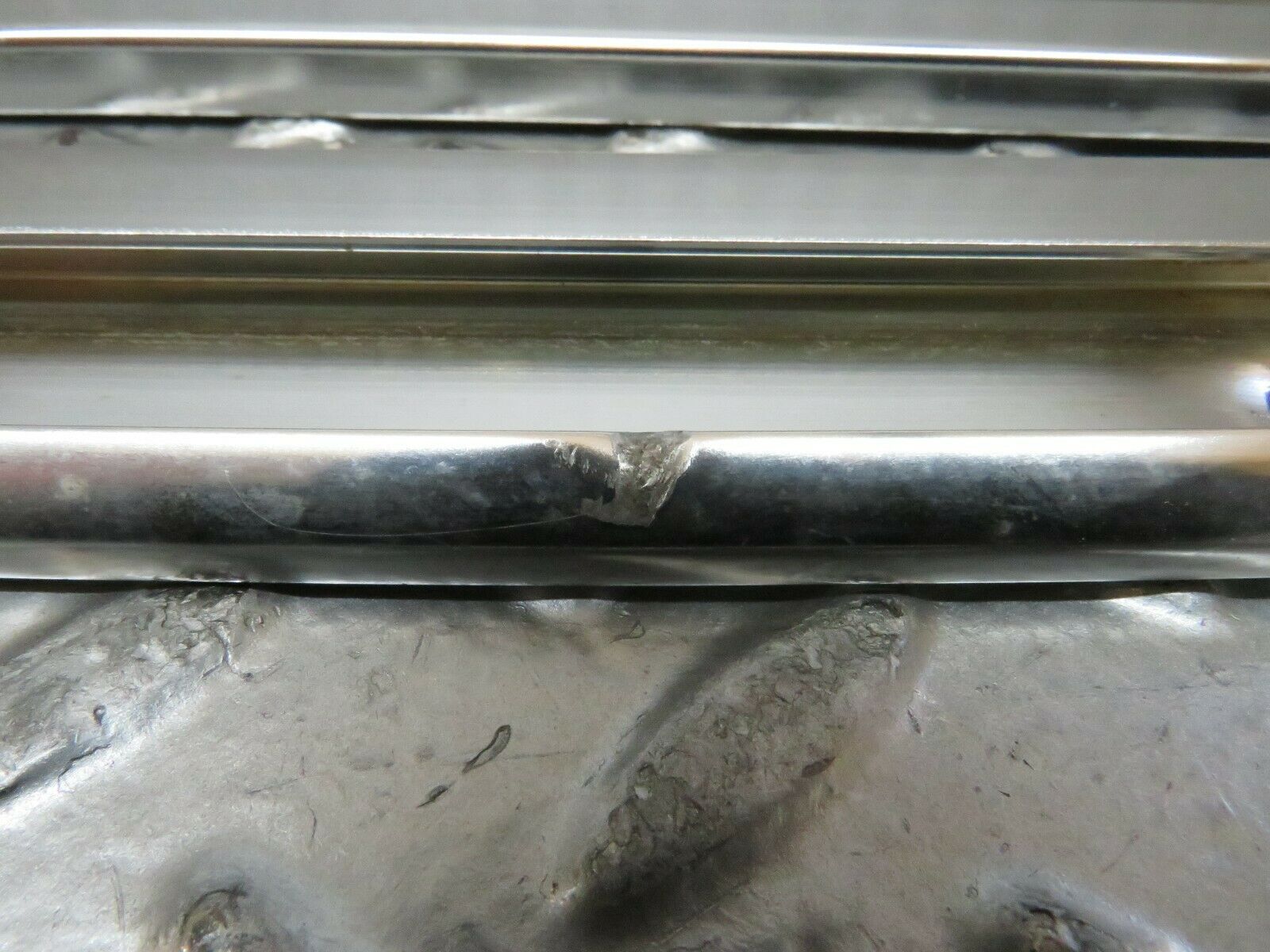 23820 Mercedes-Benz C107 450SLC Coupe A Pillar Chrome Moulding Trim Pair