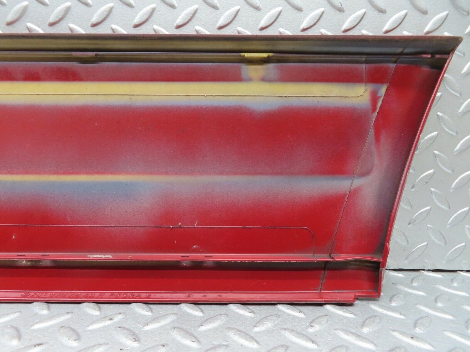 14629 Mercedes-Benz W201 190E Rear Right Door Moulding Trim Red 2016905840