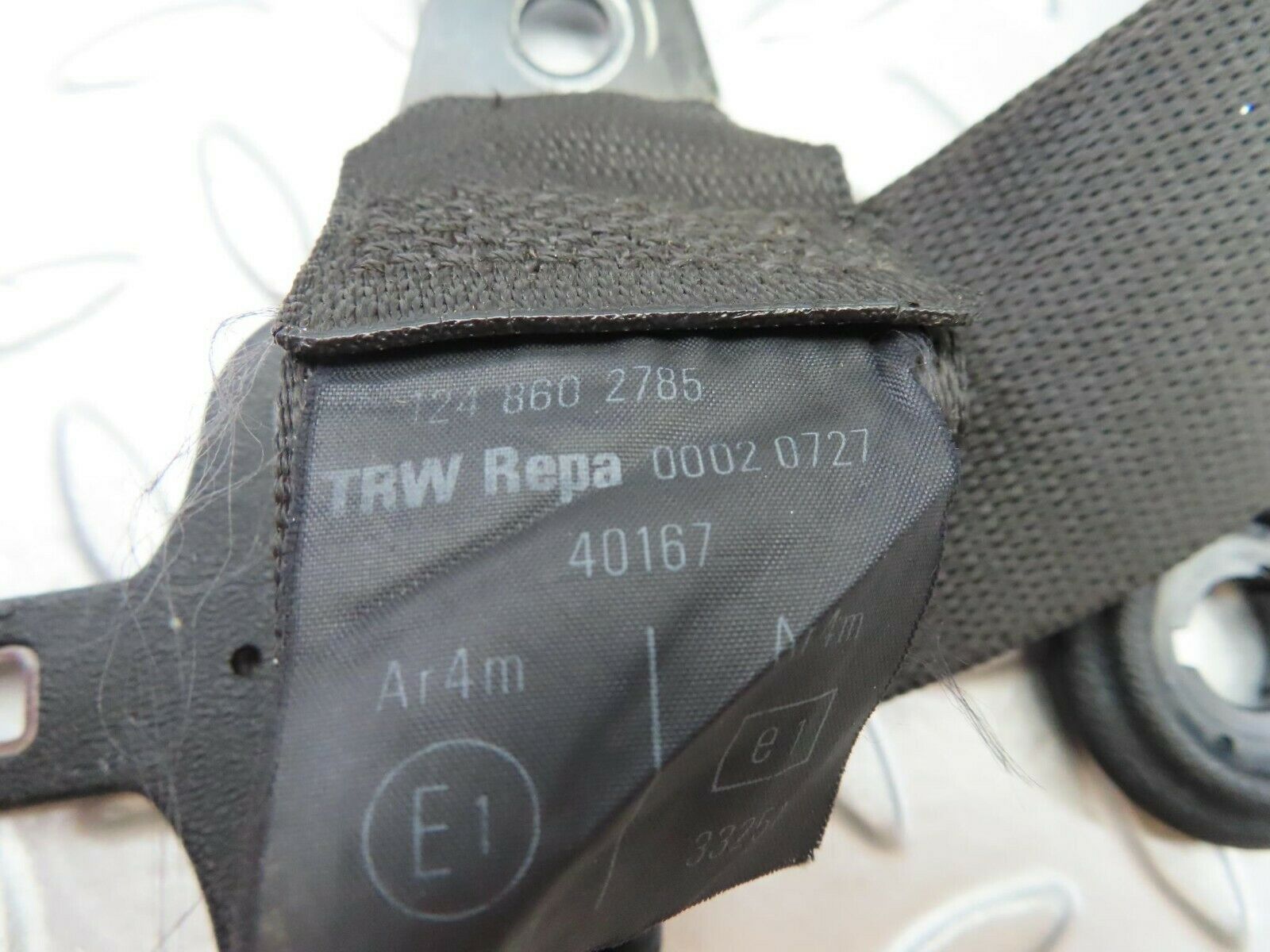 6738 Mercedes-Benz S124 E220 Wagon Seat Belt For Third Row Seat 1248602785