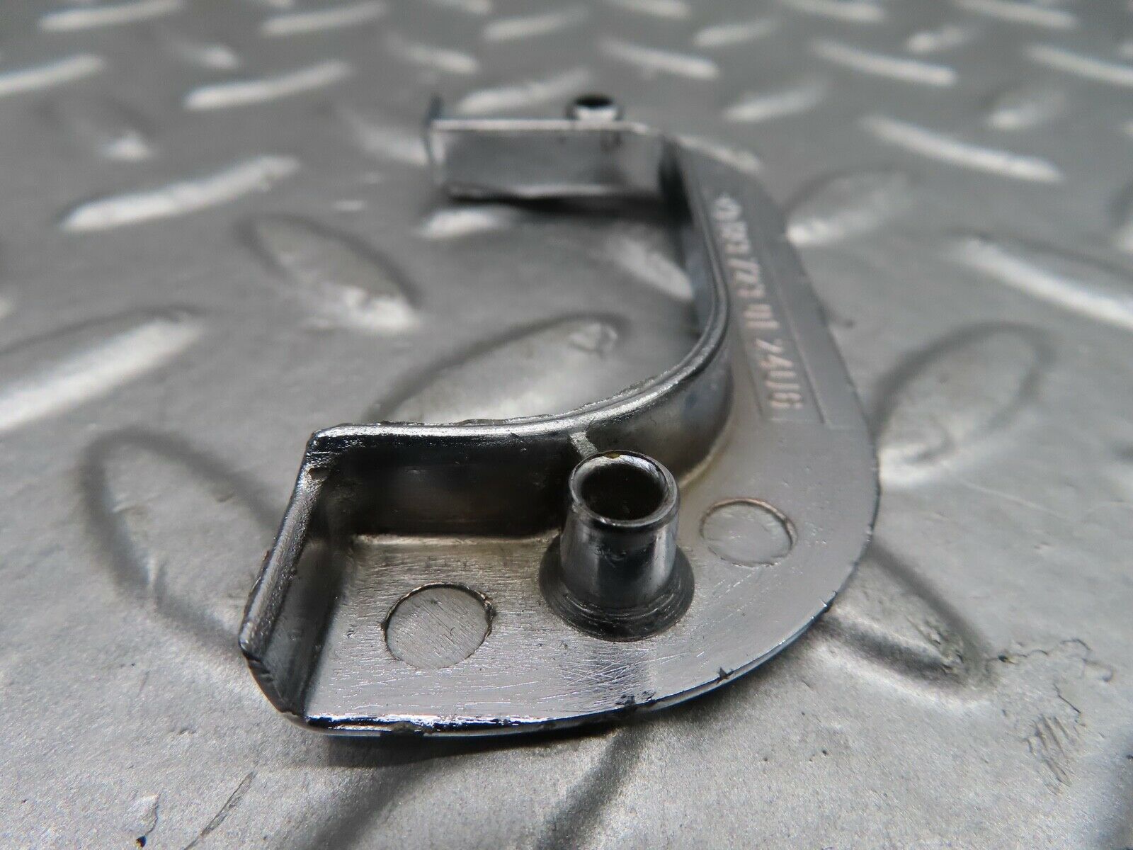 21083 Mercedes-Benz W123 230E Left Chrome Door Latch Trim 1237230124