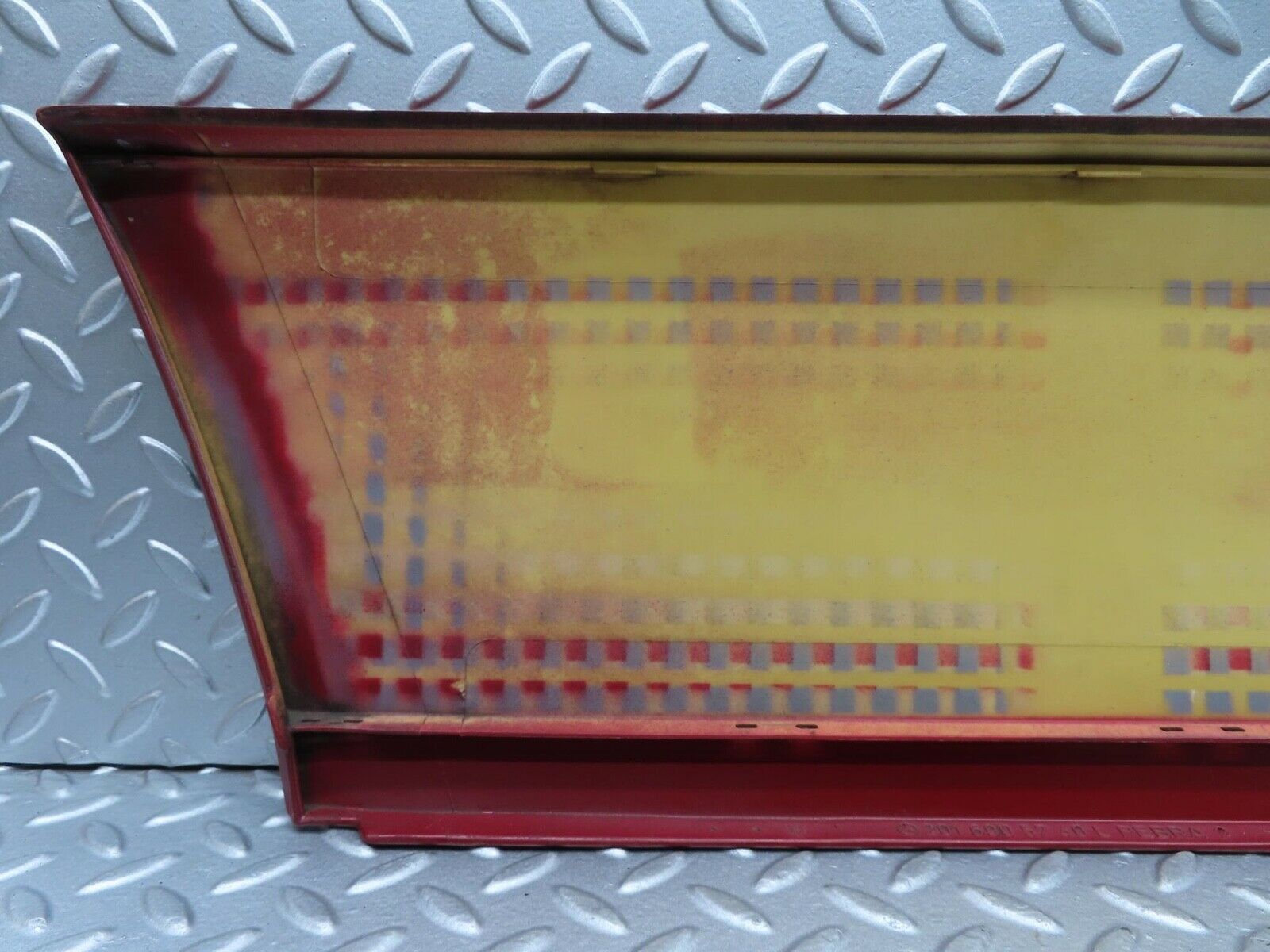 14631 Mercedes-Benz W201 190E Rear Left Door Moulding Trim Red 2016905740